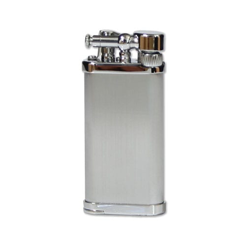 Pfeifenfeuerzeug Stein ITT CORONA Old Boy chrom satiniert mit Stopfer 6195