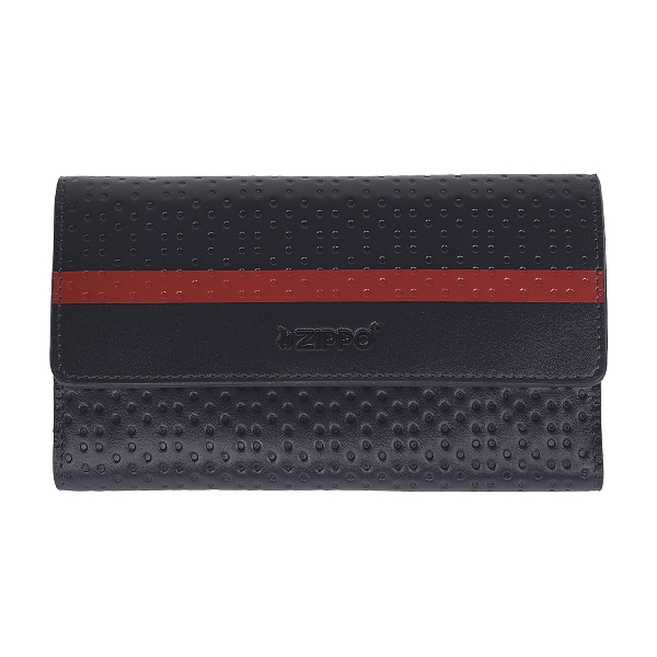 Feinschnitt-Tasche ZIPPO Leder navy 16x8,2x2,5cm 2008018 48061