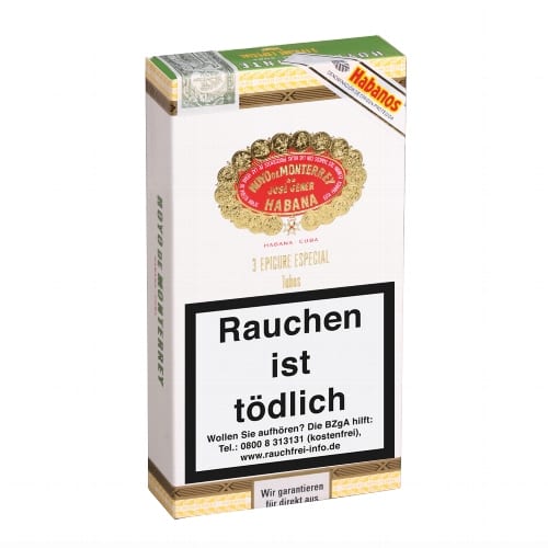 Hoyo de Monterrey Epicure Especial Tubes 3 Zigarren