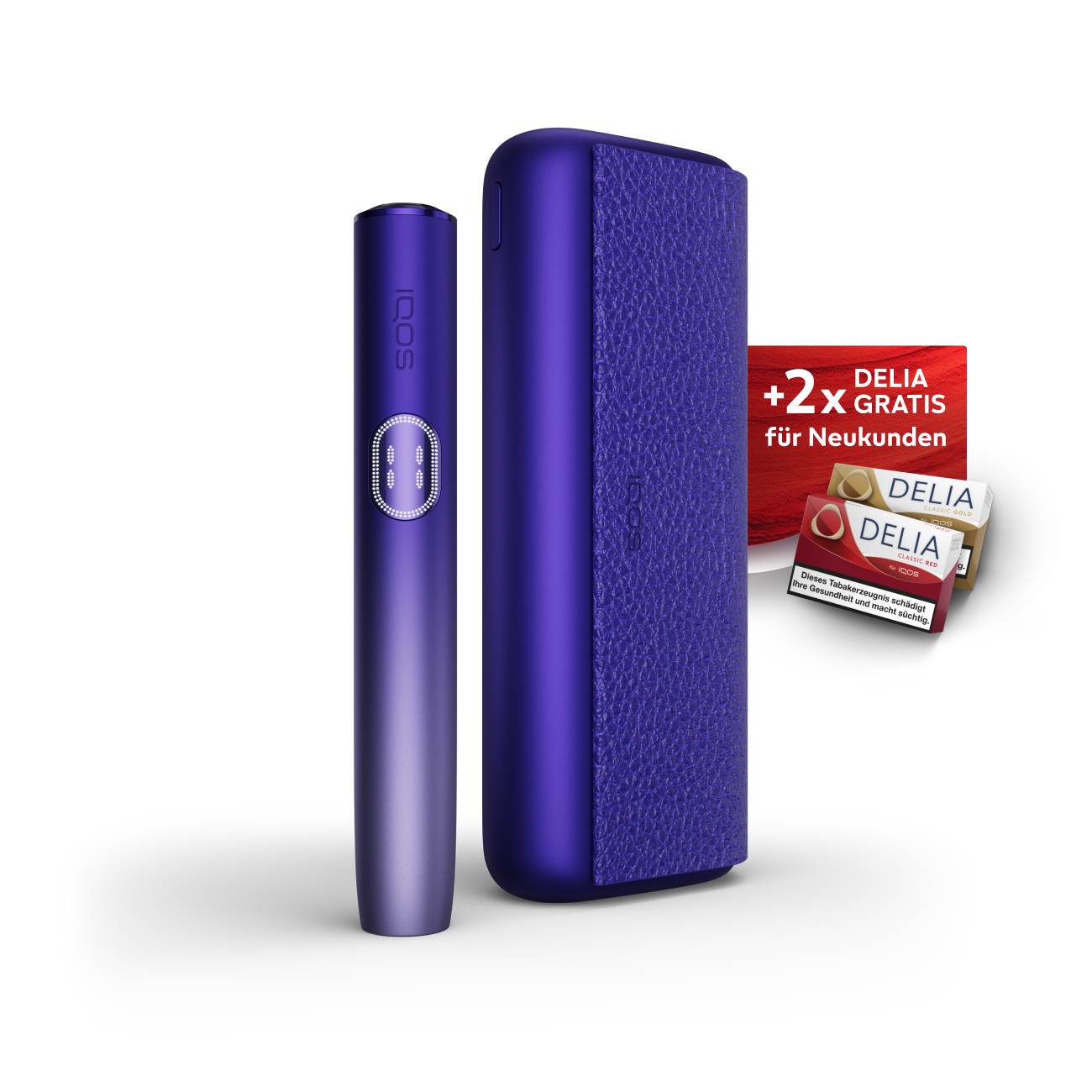 IQOS ILUMA i Prime Electric Purple + Gratis DELIA Sticks bei Registrierung