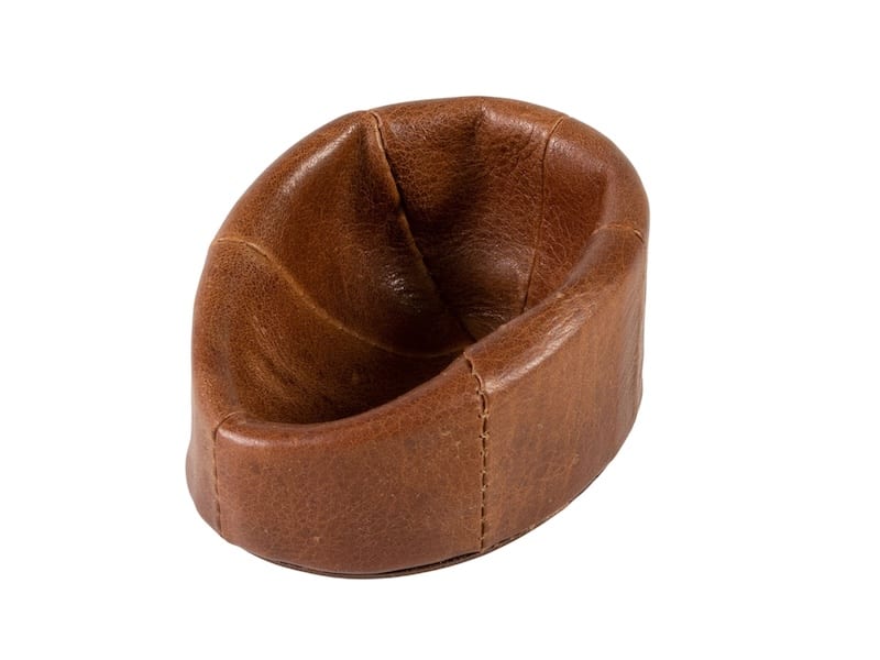 Pfeifenstaender "Pantoffel" Leder braun antik 1er 553231