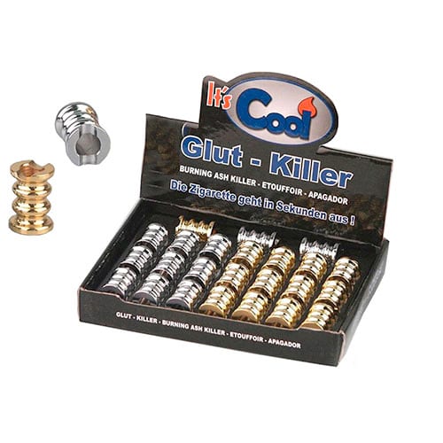 Gluttöter aus Metall beschichtet in gold mit zwei Öffnungen SW11150