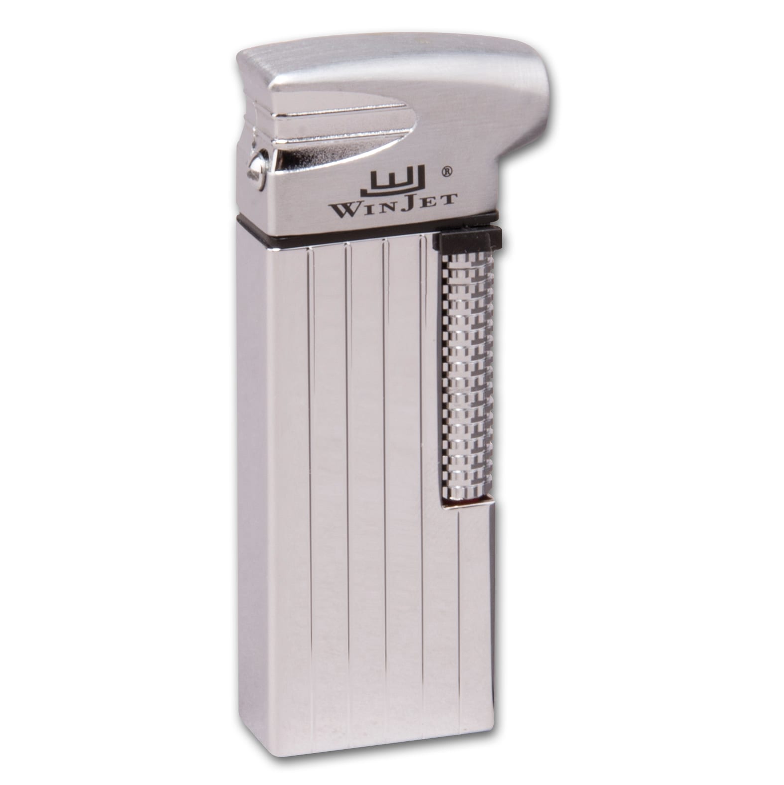 Pfeifenfeuerzeug Stein WINJET chrom poliert Streifen 33313