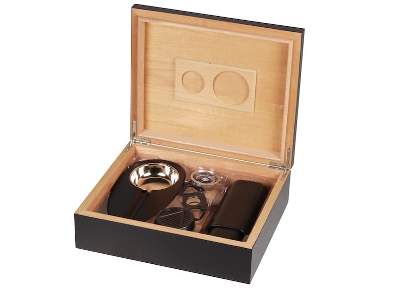 Humidor-Set schwarz fuer ca. 25 Zigarren 569112