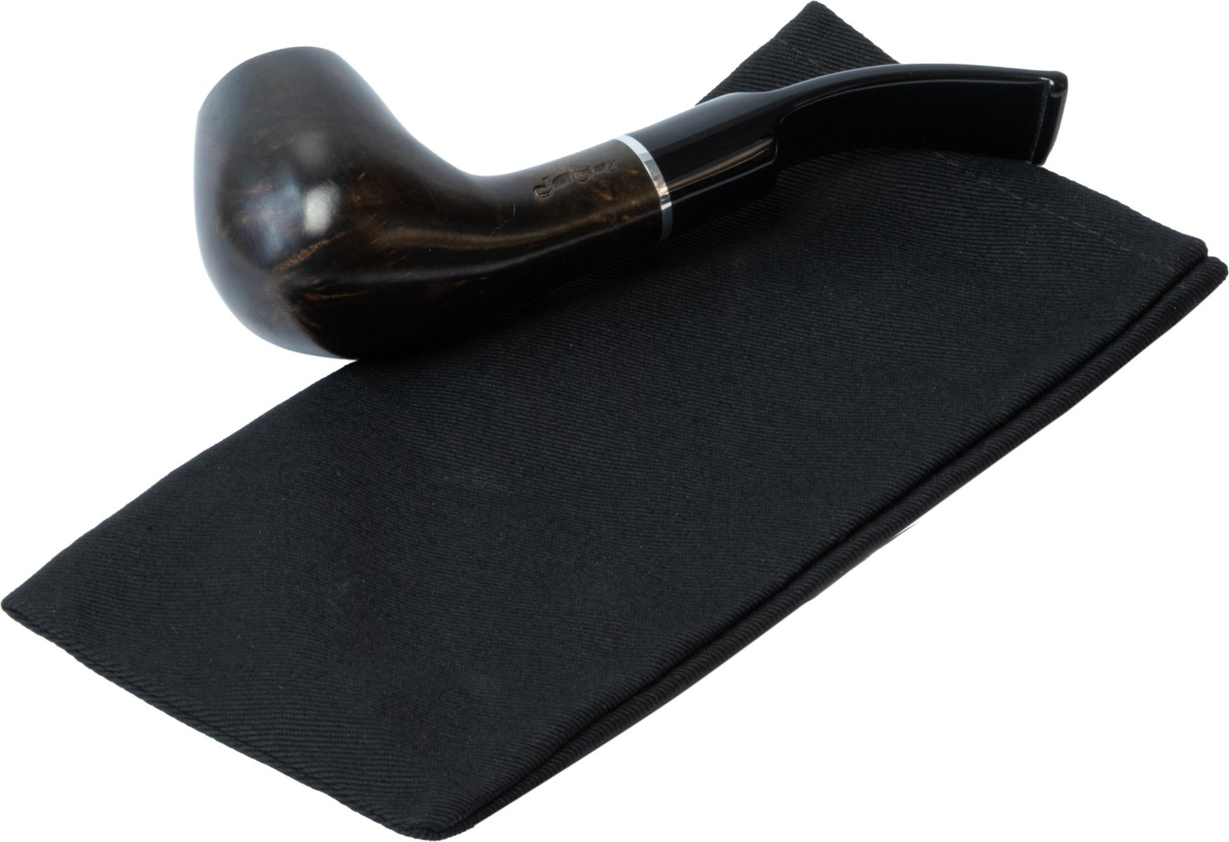 Pfeife JEAN CLAUDE leicht gebogen rotbraun, Ring Acryl 475101