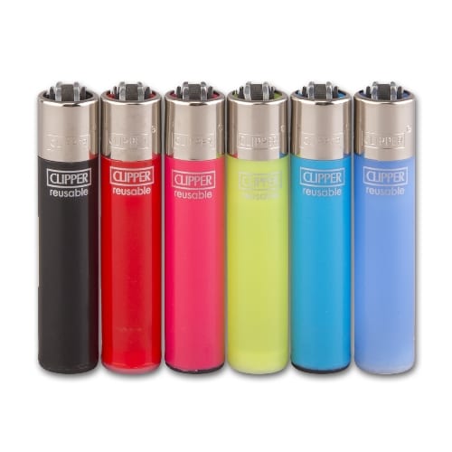 Einwegfeuerzeug Stein CLIPPER Solid Branded Steller mit 24 Stueck 36027