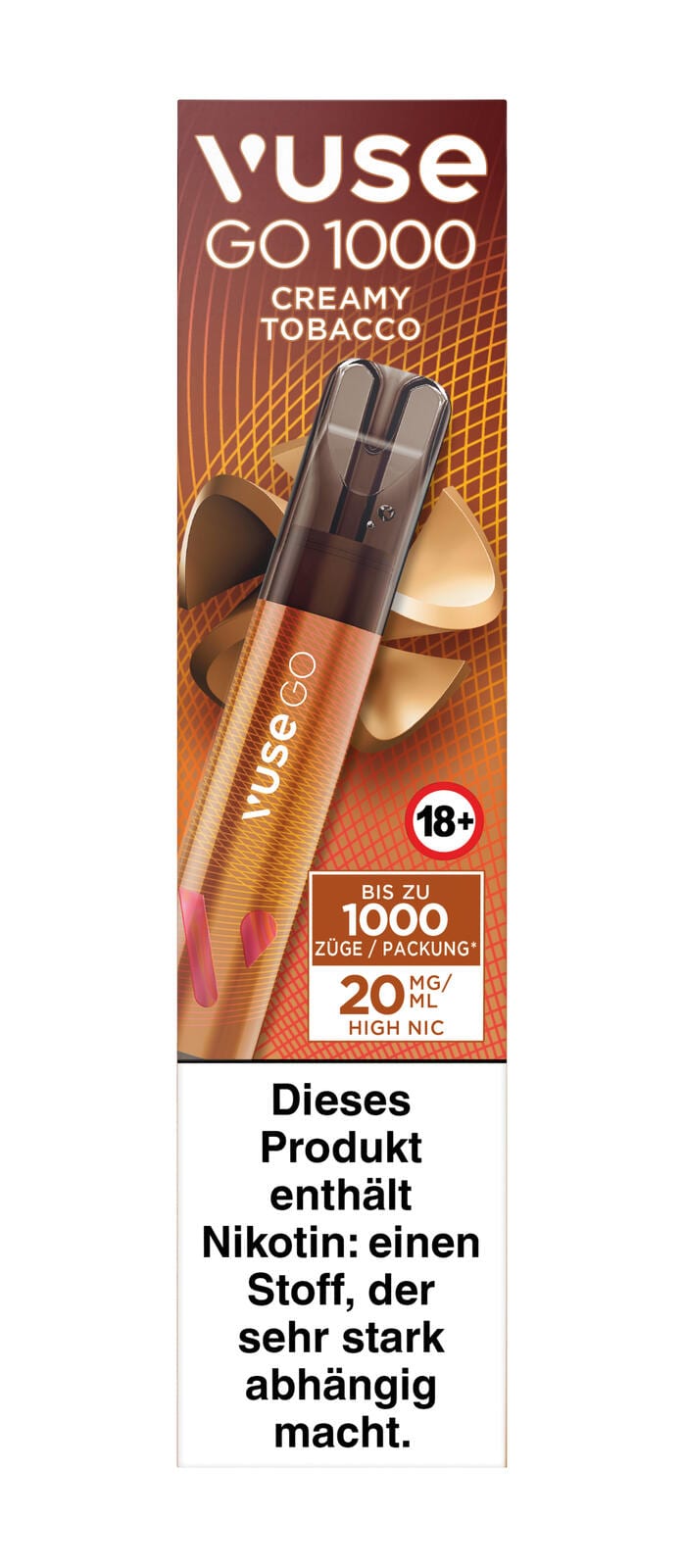 Einweg eZigarette Vuse GO Creamy Tobacco 20mg bis zu 500 Puffs Einweg eZigarette Vuse GO Creamy Tobacco 20mg bis zu 500 Puffs