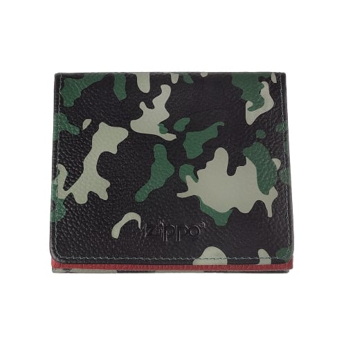 Geldboerse ZIPPO Leder Camo gruen fuer 6 Karten/1 Schein8,6x10,8x1,8cm 45895