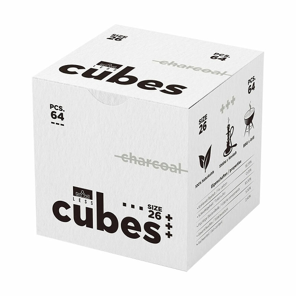 Wasserpfeifenkohle Kokosnuss LESS CUBES 26er 1 kg 53794