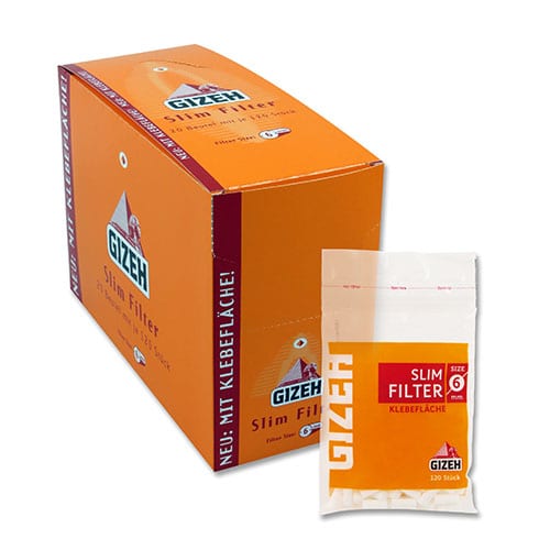 DISPLAY 20 Beutel à 120 Filter Zigarettenfilter Gizeh Slim SW12169