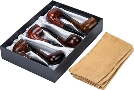 Pfeife "Jean Claude" bi-color/Meerschaumfutter sort.  Acryl 418458