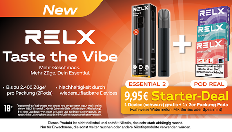 Relx Essential 2 Starter Deal - Device + Pods