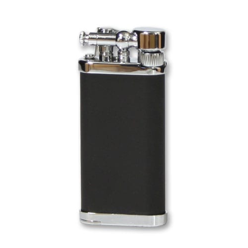 Feuerzeug IM Corona Old Boy für Pfeifen aus Chrom Lack in schwarz matt silber glänzend 8035