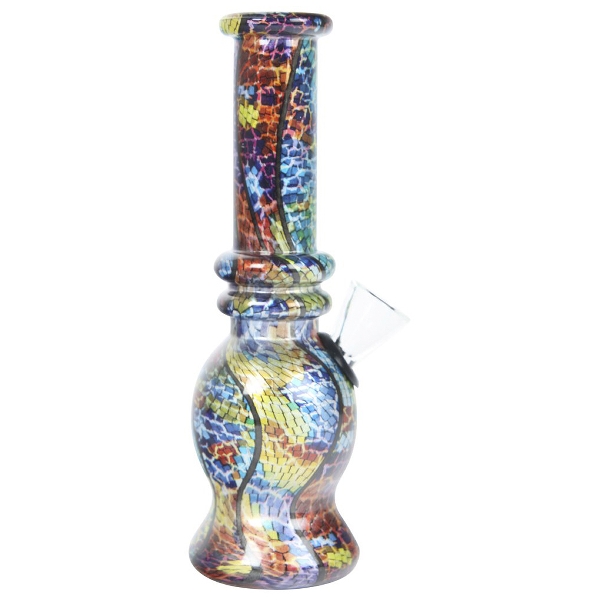 Bong Glas Mosaik print 15 cm hoch 53629