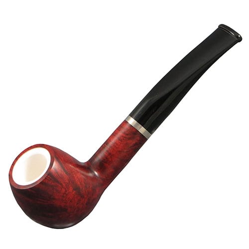 Pfeife Capitello Beta Apple aus Bruyèreholz Beta Apple Meerschaumfutter Bordeaux/Orange 7663
