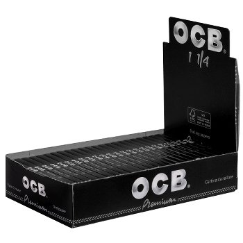 OCB Premium Schwarz 1¼ – Display mit 25 Heften à 50 Blättchen SW16698