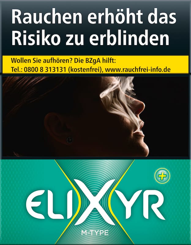 ELIXYR+ Grün Zigaretten XL 10,00 Euro (8x28) SW16350
