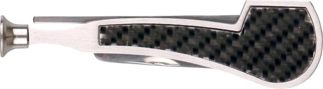 PASSATORE Pfeifenmesser Pfeifenform Carbon  3-tlg. 491153