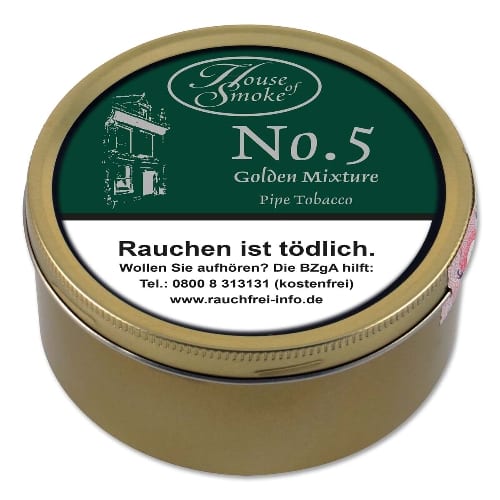 Pfeifentabak House of Smoke No.5 Golden Mixture 100 Gramm 61562