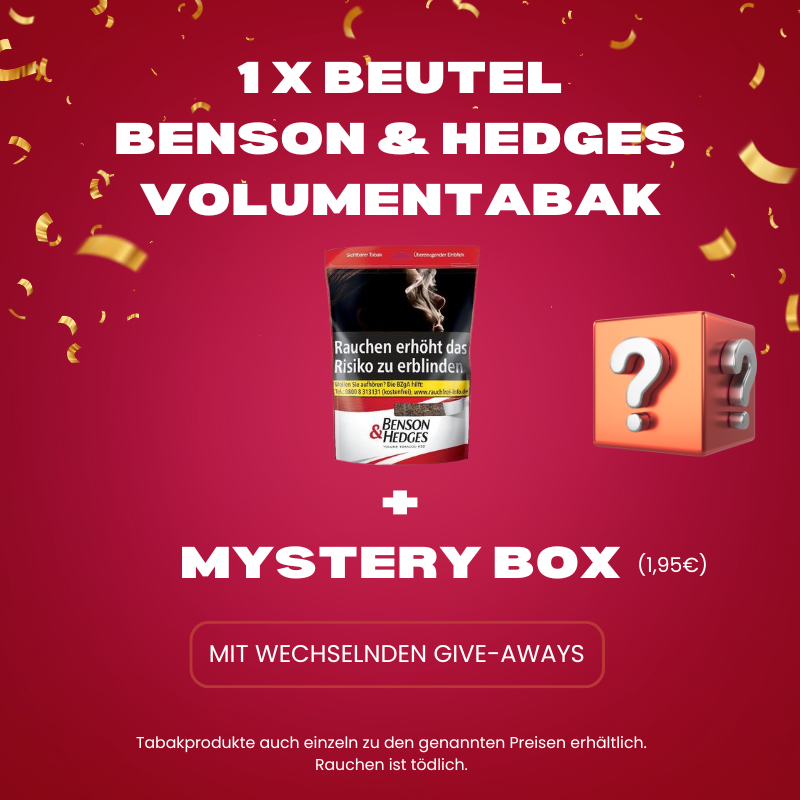 Aktion: 1 x Benson & Hedges Tabak + 1 x Mystery Box