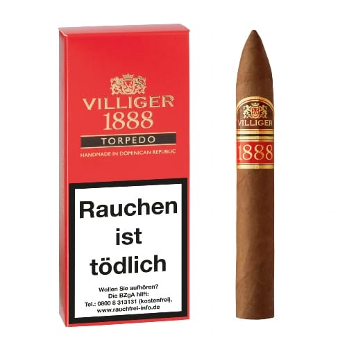 VILLIGER 1888 Torpedo Red 3 Zigarren 73241