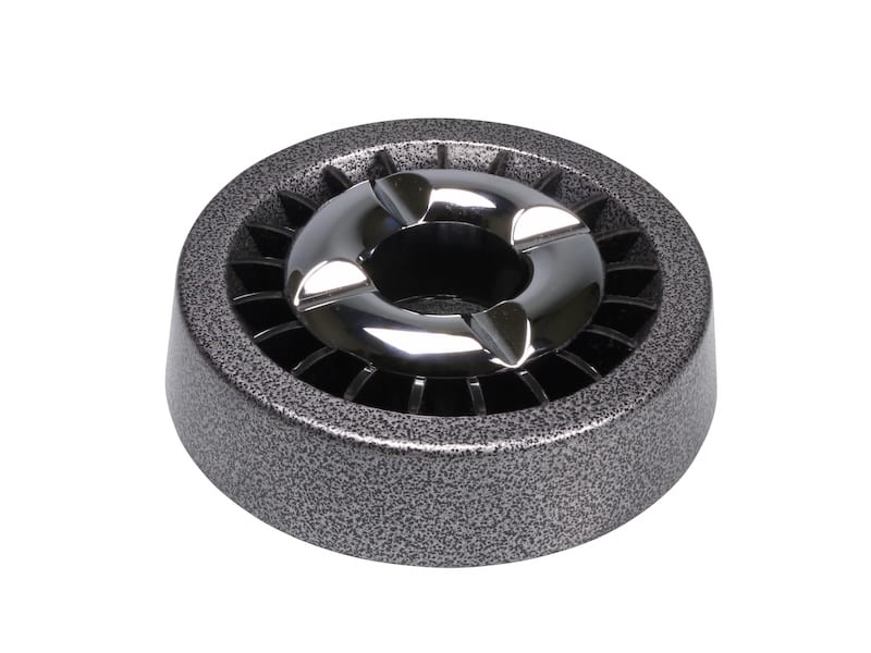 Ascher mit "Stern"-Einsatz Steinlack grau/chrom 13 cm 510085