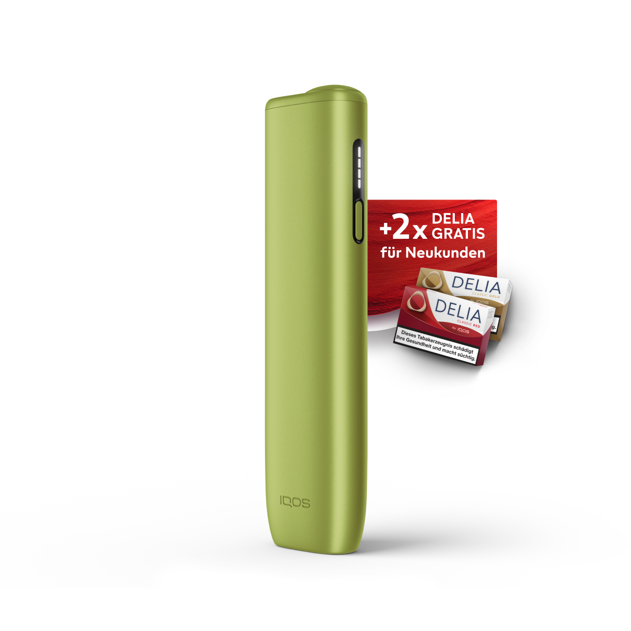 IQOS ILUMA i ONE Leaf Green + Gratis DELIA Sticks bei Registrierung