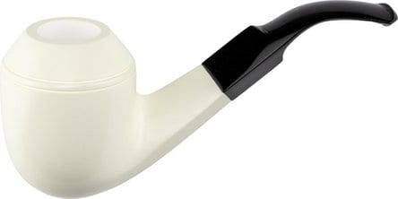Block Meerschaum Pfeife "Large" glatt Bulldog 432602