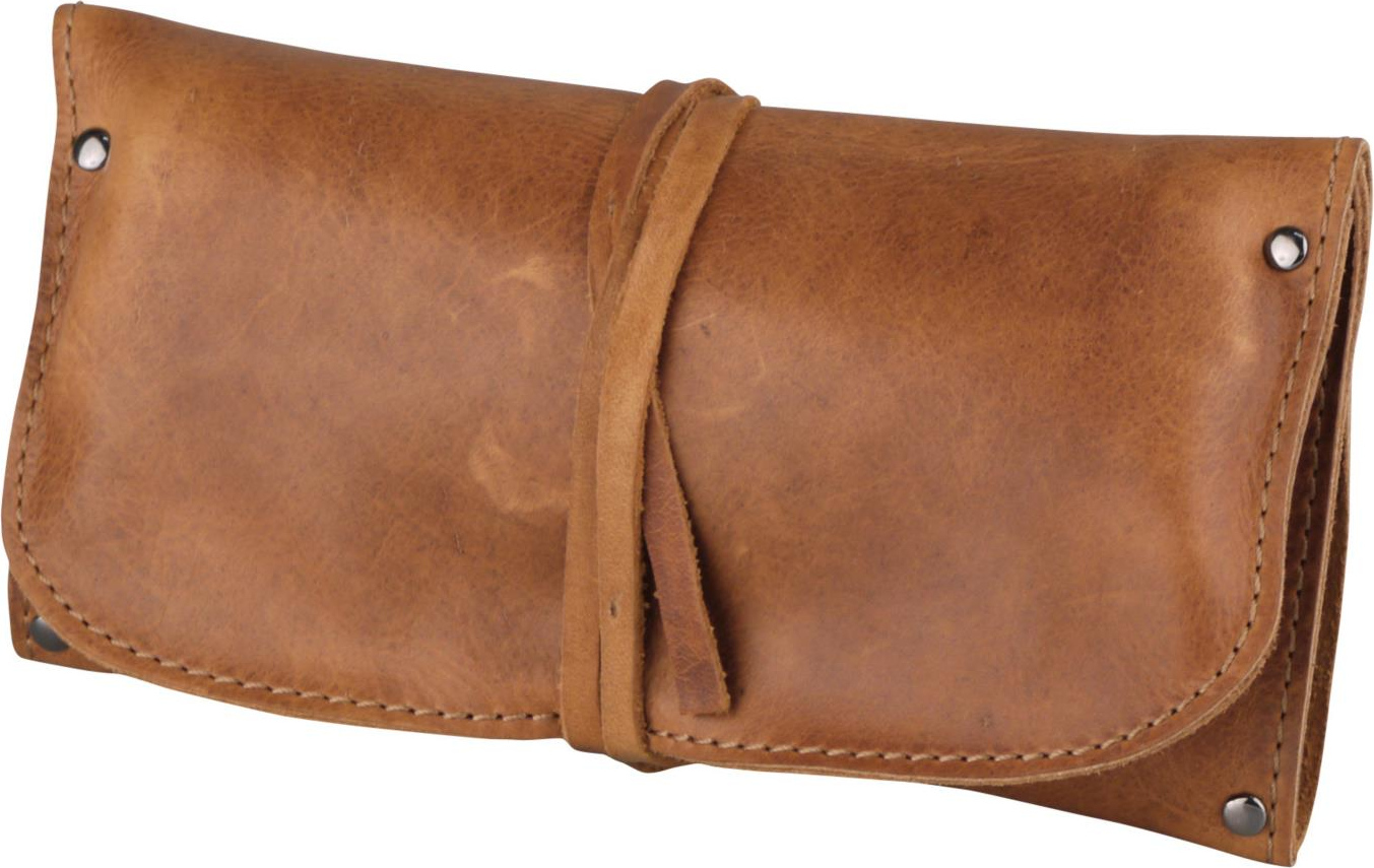 Pfeifen-Rollbeutel Leder braun antik 18cm / 1er 630503