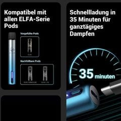 elfbar elfa turbo lädt nicht REFILL POD KIT BLACK Elfbar akku Elfbar ELFA Pods Cherry how many puffs in elfbar Farbe:Glacier blue
