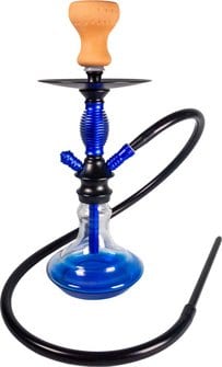 Shisha "Aisha" transparent, Boden blau  1er/38cm 445771