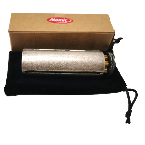 Zigaretten-Roller ATOMIC Messing silber antik 70 mm 82361