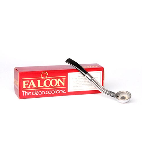 Pfeifenholm Falcon Standard gebogen aus Chrom Acryl in silber schwarz 4223