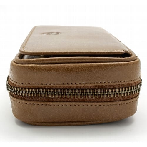 Pfeifentasche 3er RATTRAYS Leder Whisky braungold 17283