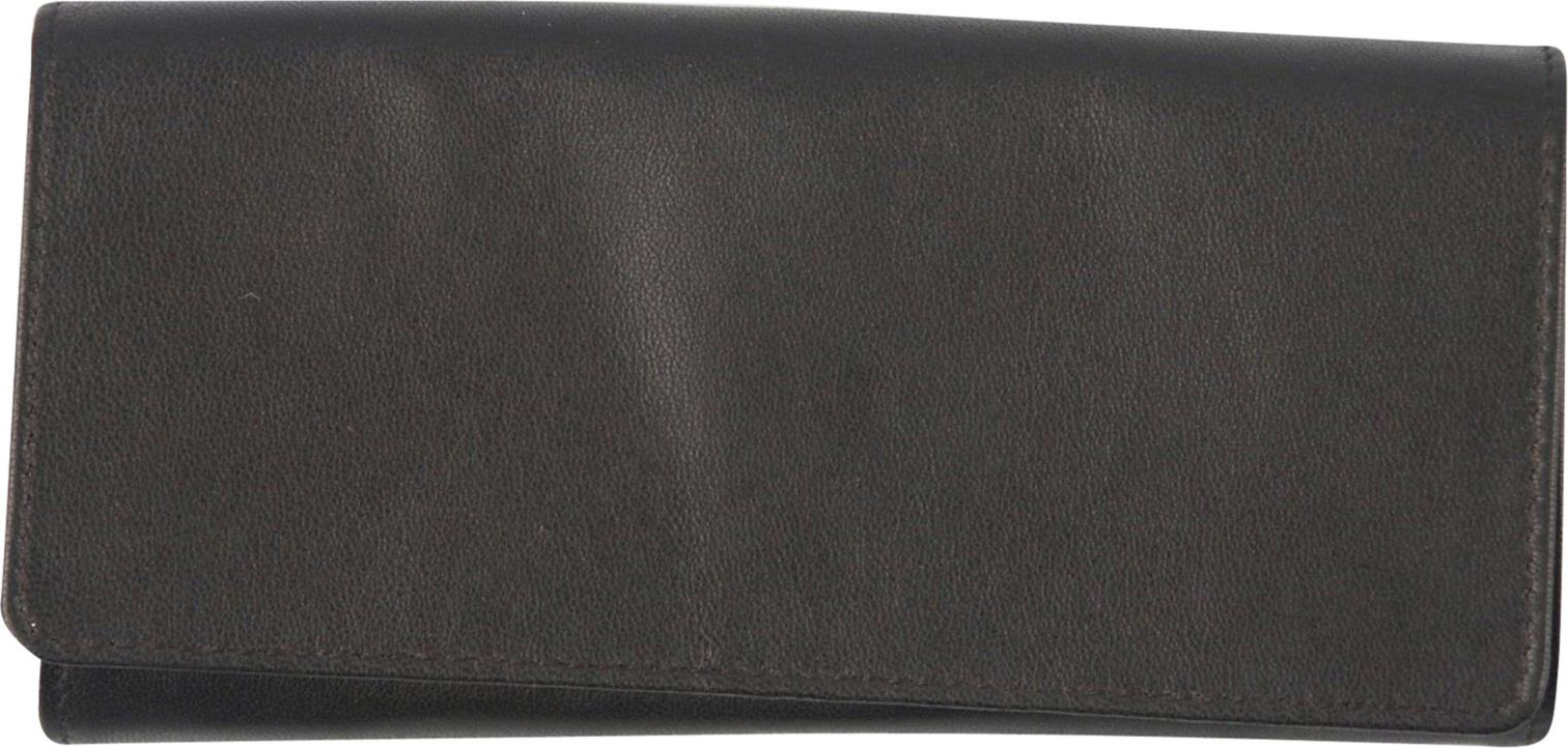 Tabak-Rollbeutel Schafnappa schwarz/Kautschukfutter 16.5cm 627341