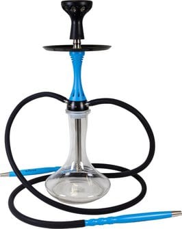 SHISTAR Shisha "Agadir" transparent/blau  2er/56cm 446192