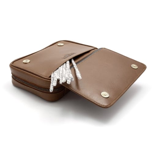 Pfeifentasche 3er RATTRAYS Leder Whisky braungold 17283