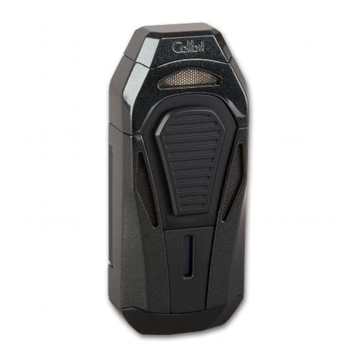 Feuerzeug Colibri Boss III für Zigarren mit Jetflamme 3-fach aus Edelstahl beschichtet in schwarz 84439