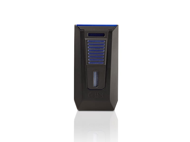 COLIBRI Zigarren-Feuerzeug "Slide II" schwarz matt/blau 295085