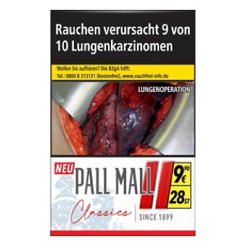 PALL MALL Classics Red Super Zigaretten 8x28 Stück – 9,90 €