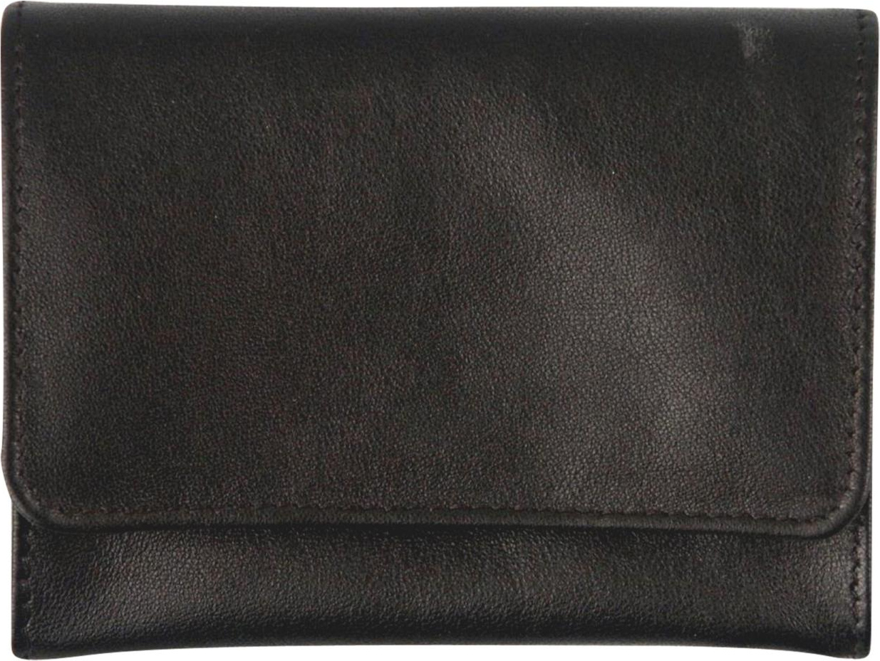 Tabakstellbeutel Schafnappa schwarz/Kautschukfutter 11cm 627741