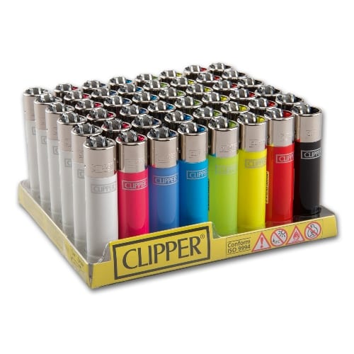 Einwegfeuerzeug Stein CLIPPER Solid Branded Steller mit 48 Stueck 98624