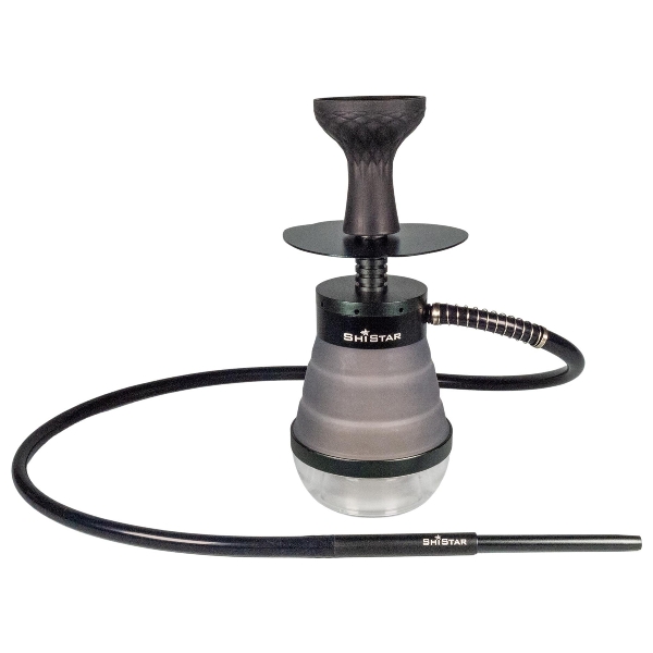 Wasserpfeife SHISTAR Outdoor schwarz 31cm hoch 1 Anschluss 35261