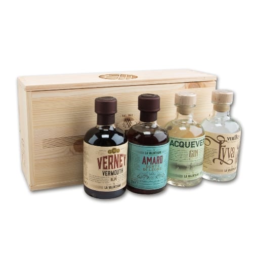 LA VALDOTAINE Premium Brands Box Kraeuterlikoer/Gin/Vodka/Vermouth 800 ml 91673