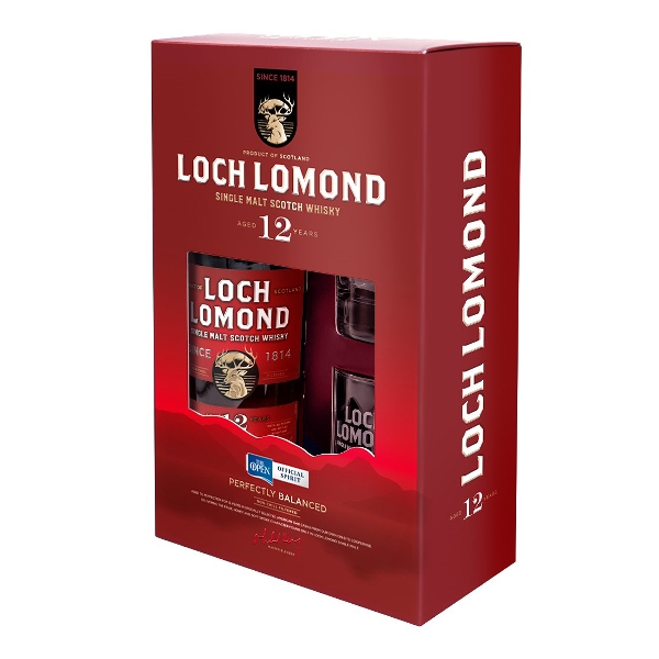 LOCH LOMOND 12 Jahre 46 % Vol. mit 2 Gläsern 79445
