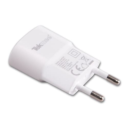 E-Ladezubehoer USB Netzstecker TEKMEE weiss 46842