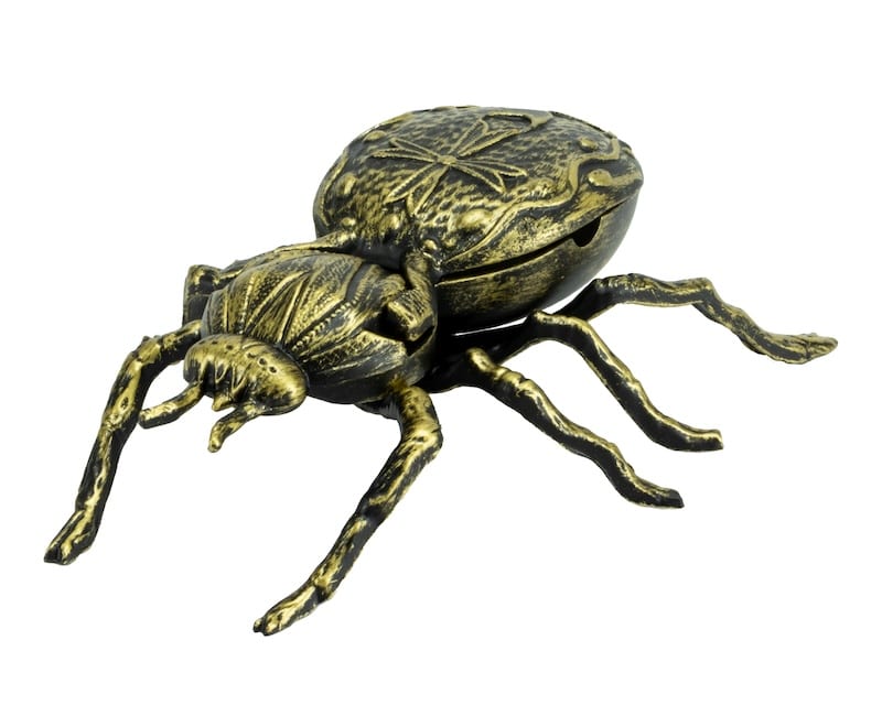 Ascher "Spinne" Metall gold antik  19cm 516701