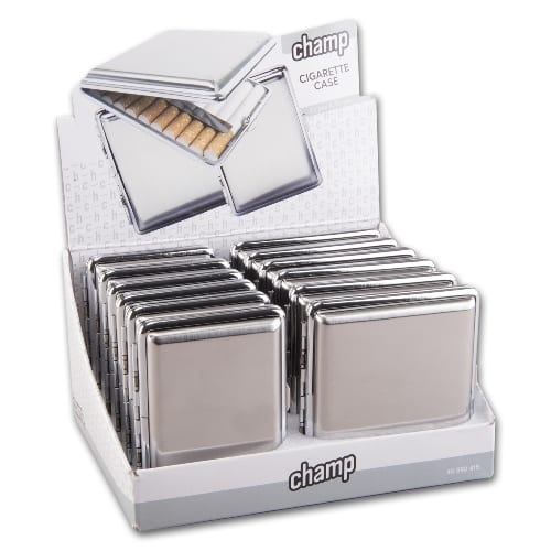 Zigarettenetui Metall 1er / 20er CHAMP silber 35570