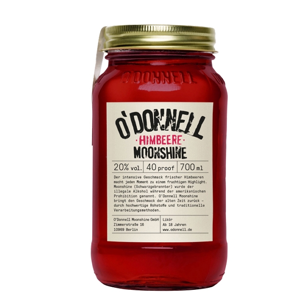 Likör O'DONNELL MOONSHINE Himbeere 20% Vol.