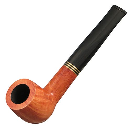 Pfeife Capitello Corallo de Luxe Liverpool aus Bruyèreholz glatt Acryl in orangebraun schwarz 7093